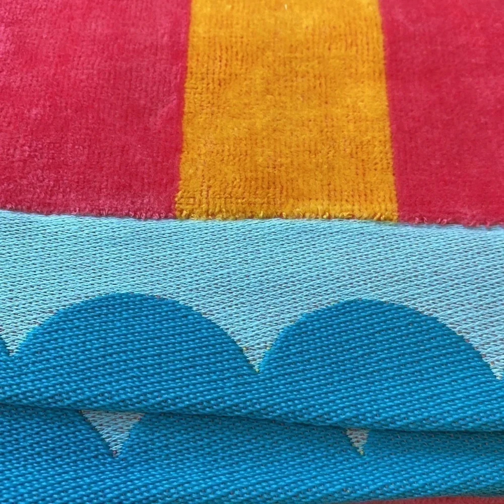 beach towel brand‎ NEW pink coral aqua blue 40 x 72 6 foot towel oversized